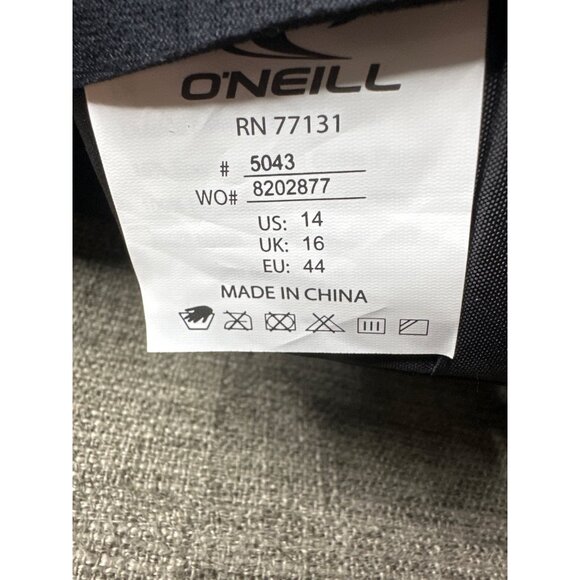 ONeill Reactor 2mm Short Sleeve Women Wetsuit Sz 14 Black Blue Neoprene Stretch - Picture 3 of 10